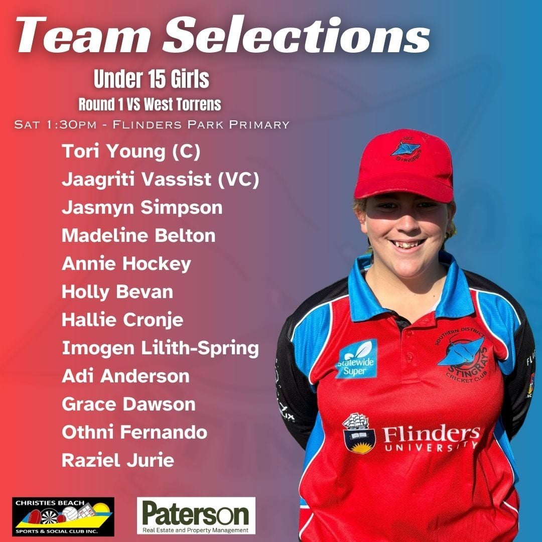 Under 15 Girls Team Selections Under 15 Girls Team Selections